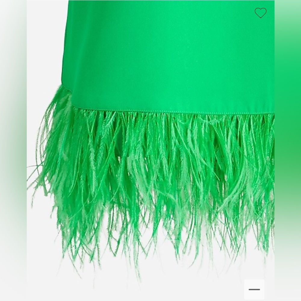 J.CREW Collection - Crepe Feather-Trim Shift Dress in Kelly Green - Picture 2 of 12